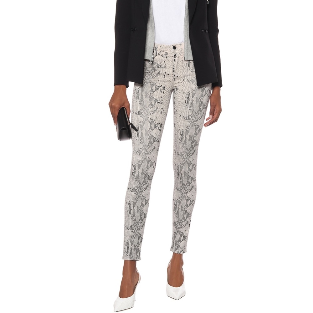 7 FOR ALL MANKIND skinny snake print jeans